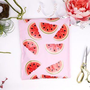 25 Designer Watermelon Poly Mailers 10x13